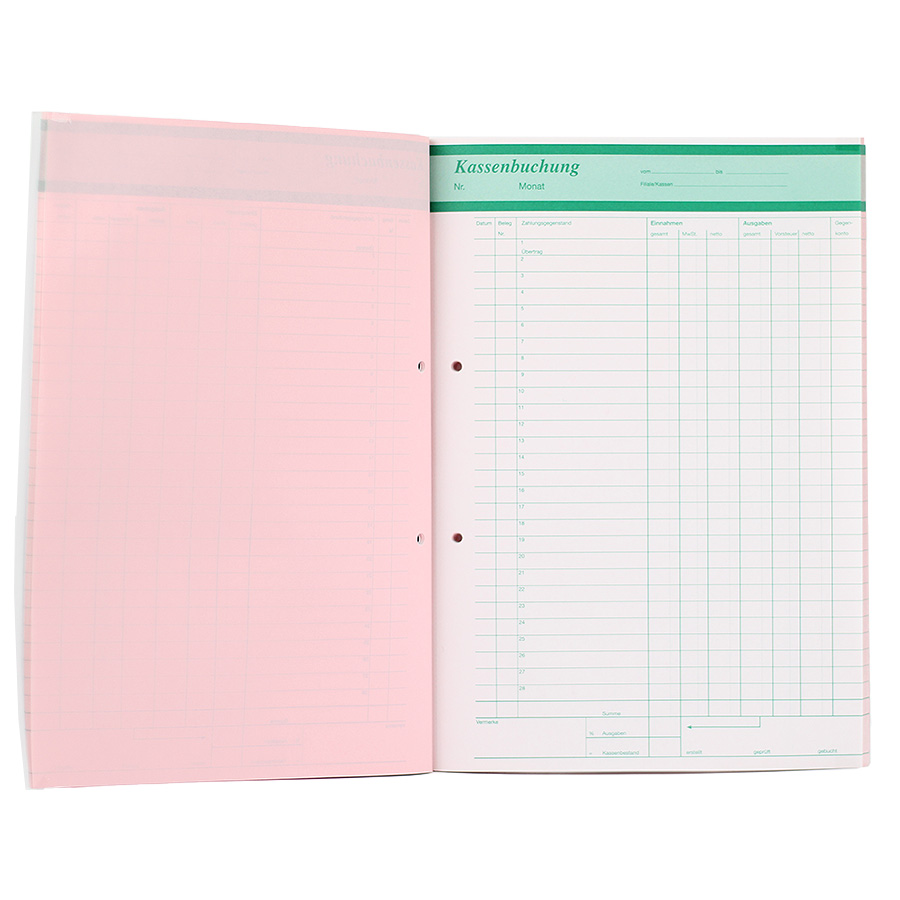 Kassenbuch selbstdurchschreibend A4 '2×40 Blatt'