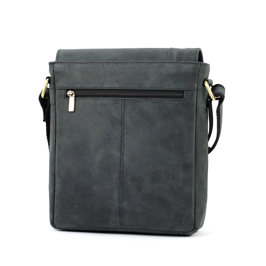 Organizer Handtasche schwarz Büffelleder