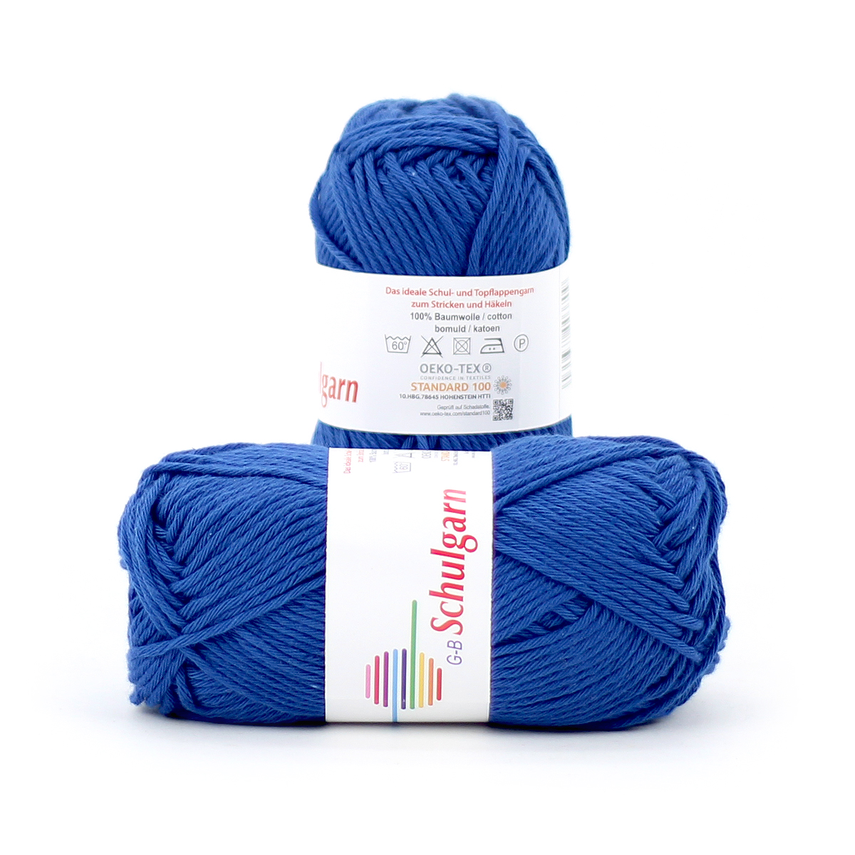 Strick- und Häkelwolle Schulgarn stahlblau Nr.329 '50 g'
