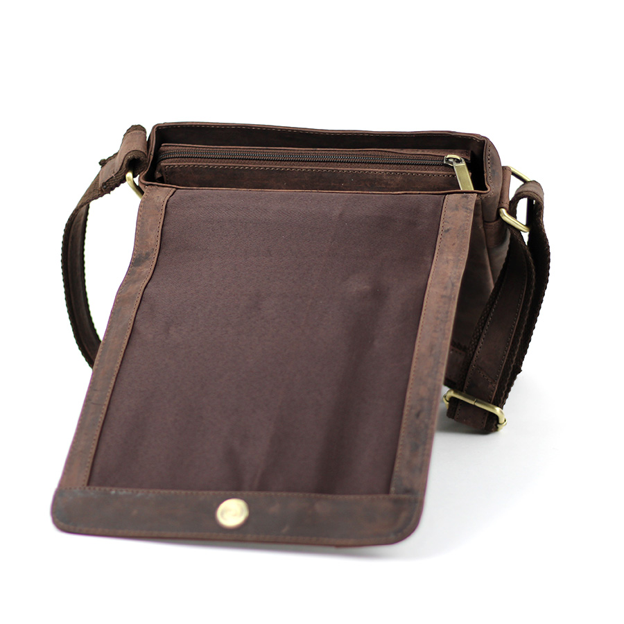 Organizer Handtasche braun Büffelleder