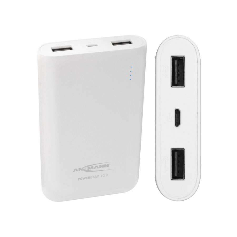 Powerbank 10.8w mit zwei USB-Ladebuchsen 'Ansmann'