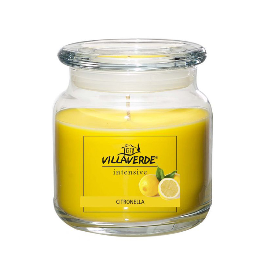Duftkerze im Glas mit Deckel Citronella Ø10cm 'VillaVerde'
