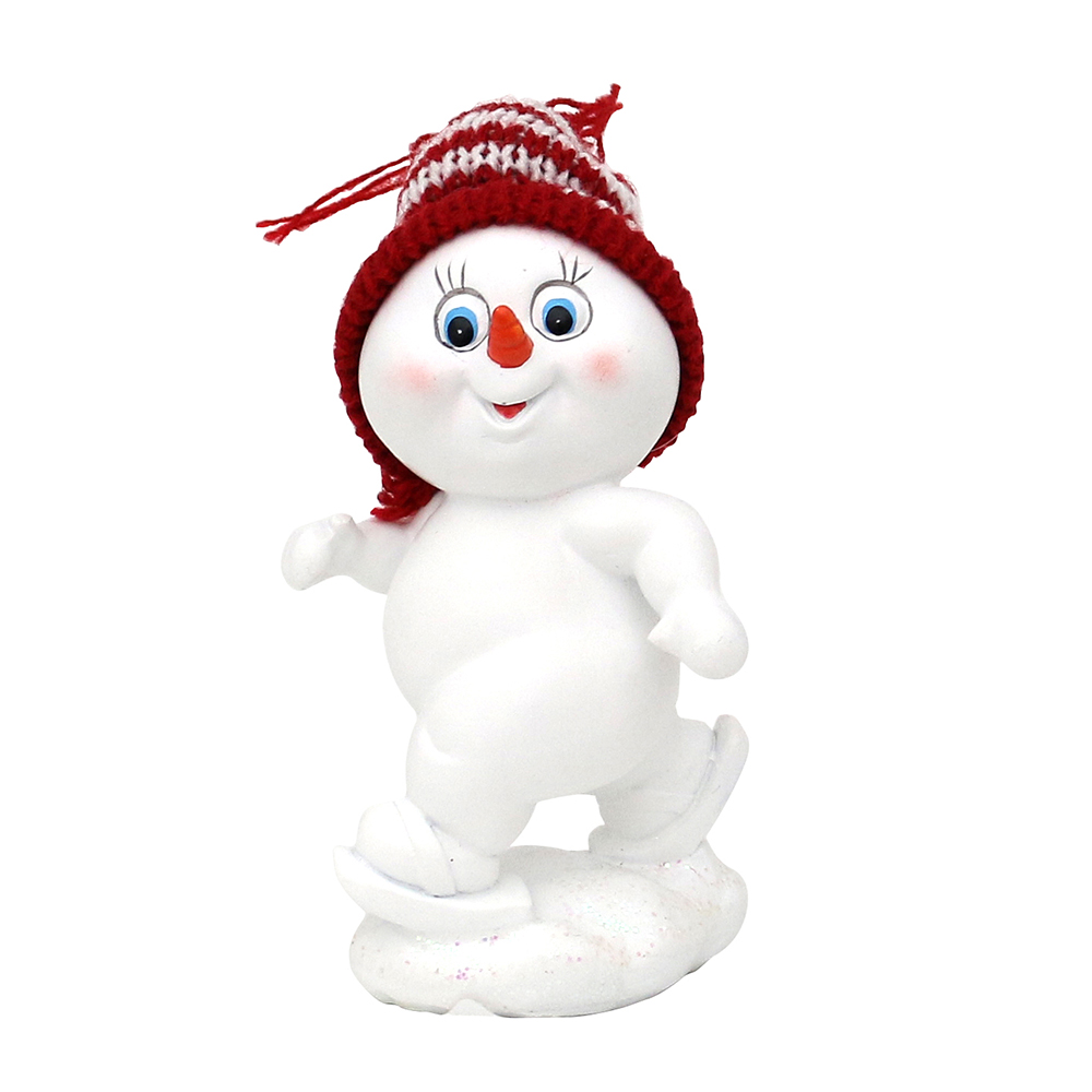 Schneekinder 'Mütze rot-weiß' stehend 11cm