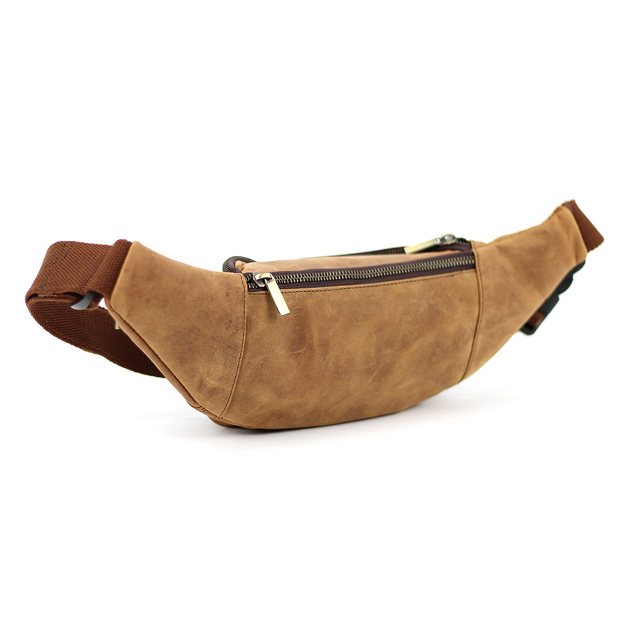 Gürteltasche - Bauchtasche hellbraun Büffelleder