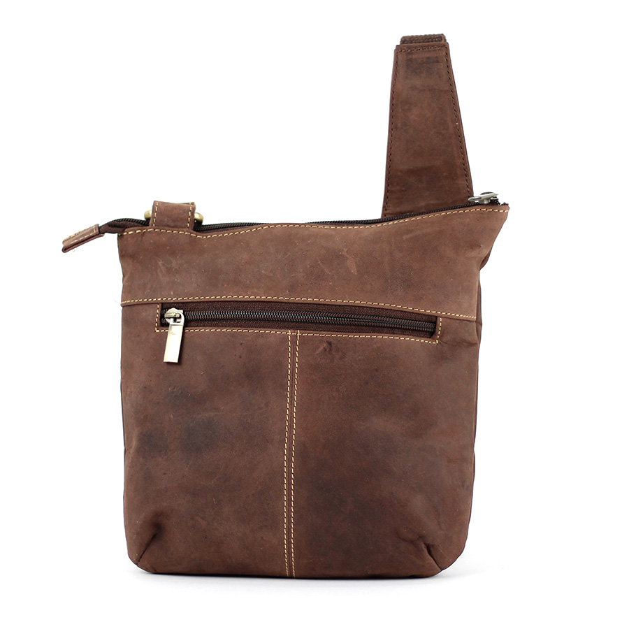 Cross Bag Handtasche femininer Look braun Büffelleder