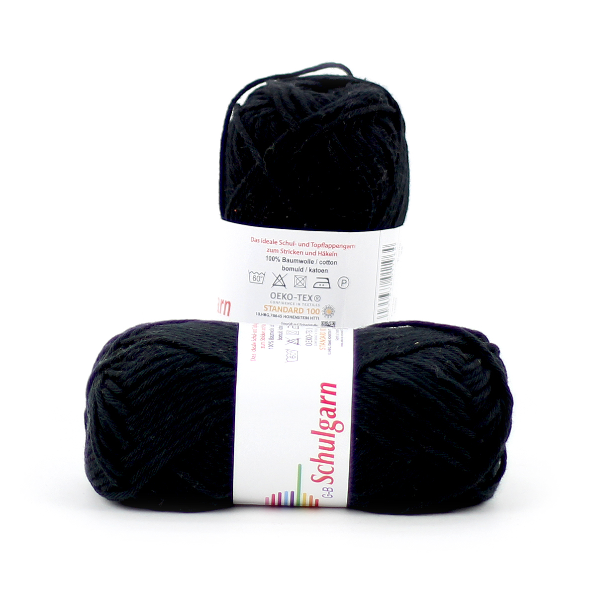 Strick- und Häkelwolle Schulgarn schwarz Nr.1050 '50 g'