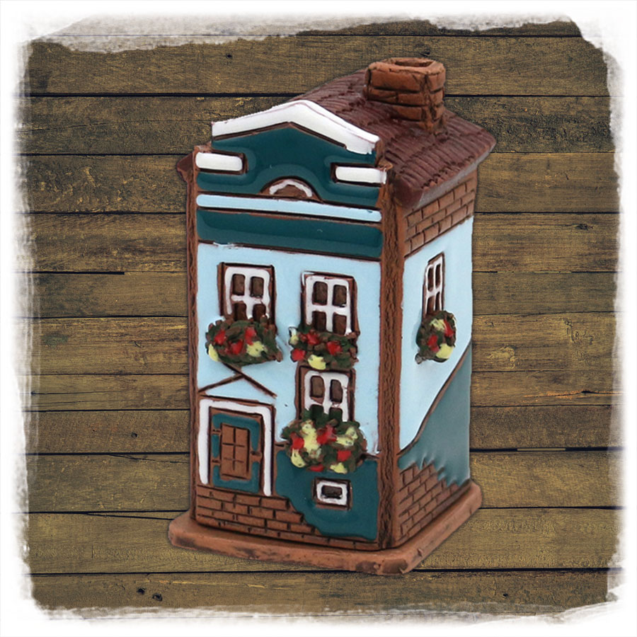 Räucherhaus 'Stadthaus' Keramik 5x4,5x8cm