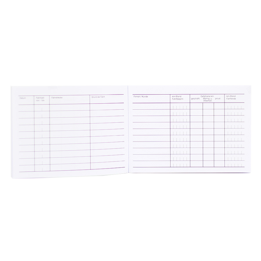 Fahrtenbuch A6 '20 Blatt'